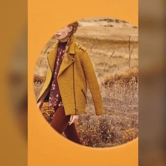 Anthropologie Sasha Boucle Wool Moto Cartonnier Jacket - Picture 3 of 16